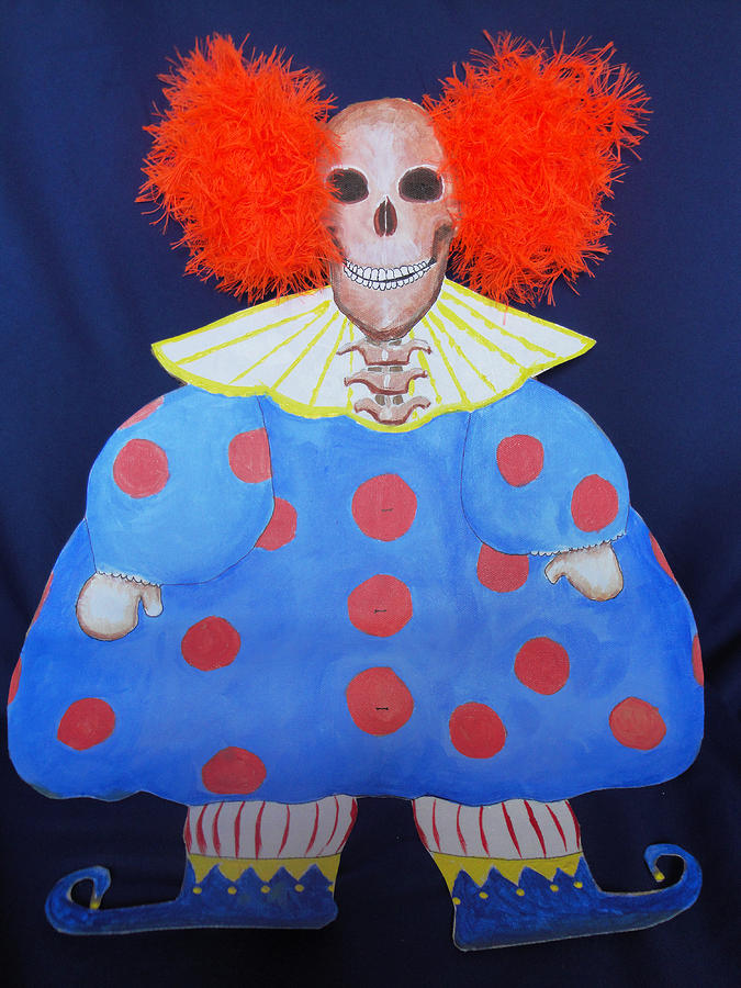 Halloween Painting - New Clown on the Block by Sandra Lewis