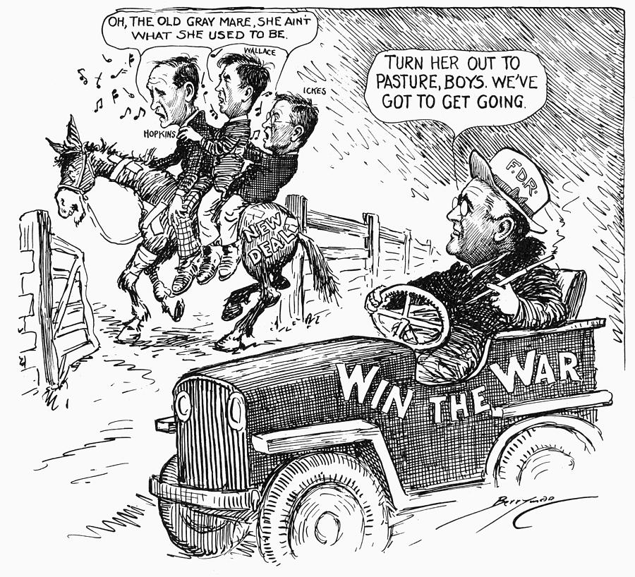 New Deal: Cartoon, 1943 Photograph by Granger - Fine Art America