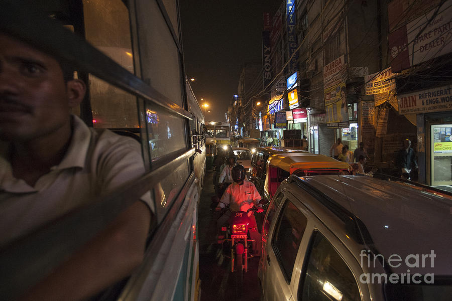New Delhi Traffic Photograph by Sonny Marcyan