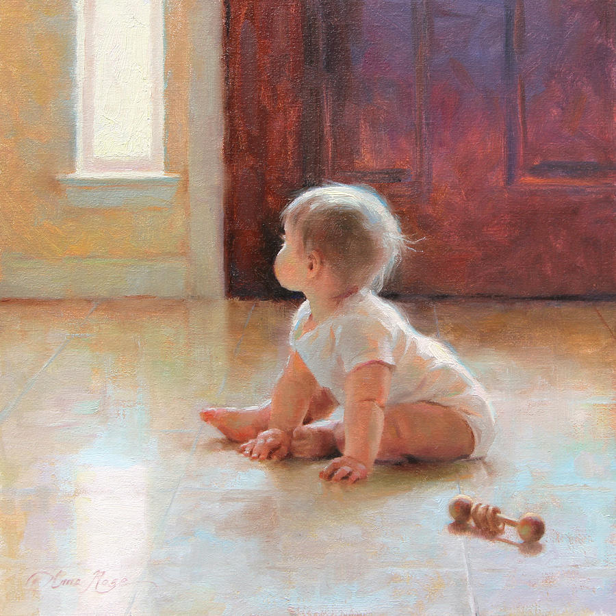 Baby Painting - New Discoveries by Anna Rose Bain