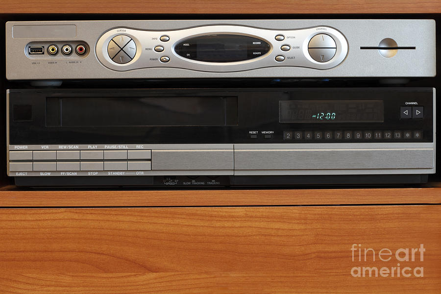 Device Photograph - New DVR with Old VCR by Lee Serenethos
