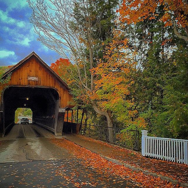 Fall Photograph - New England And Your Covered Bridges by Mike Valletta