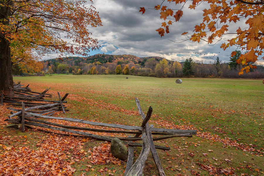 Farm Photograph - New England Autumn Field by Bill Wakeley