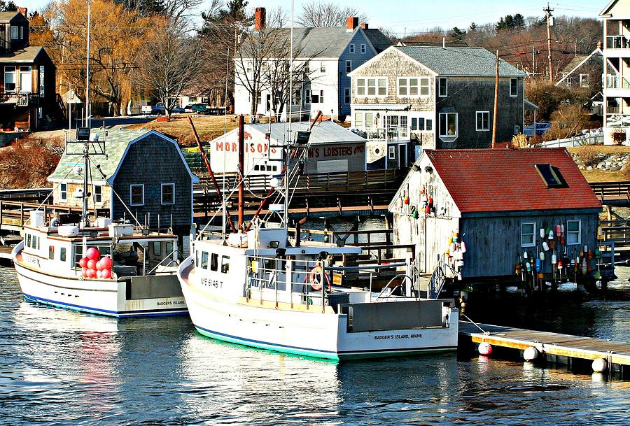 New England Fishing Community Photograph by Barbara S Nickerson