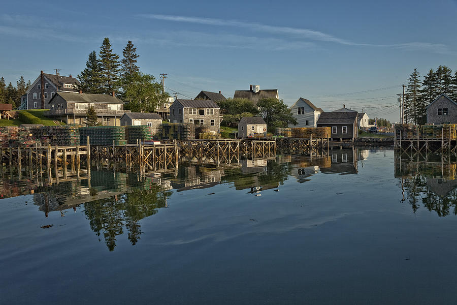 New England Harbor Town by Diana Powell