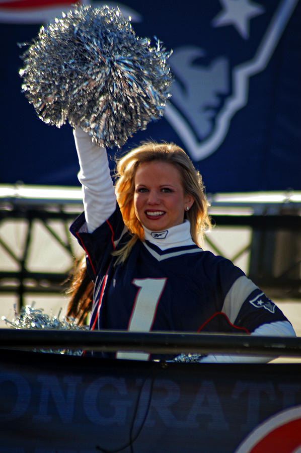 New England Patriot Cheerleader Photograph by Mike Martin