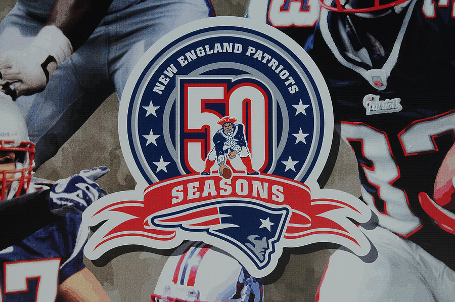 New England Patriots 50 Seasons Photograph by Mike Martin