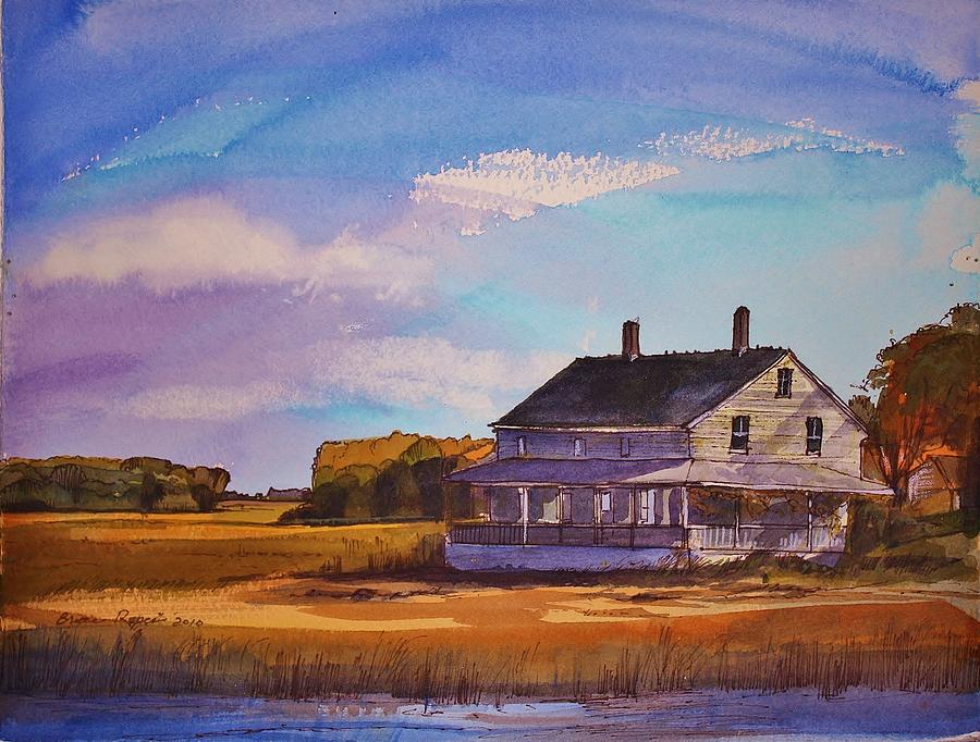 Fall Painting - New England Salt Marsh by Bruce Repei
