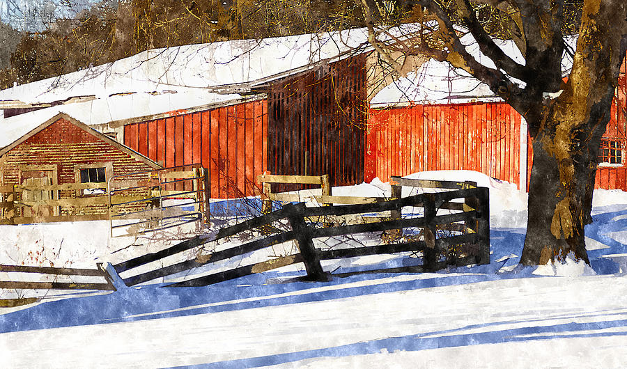 New England Snow Painting by Rick Mosher