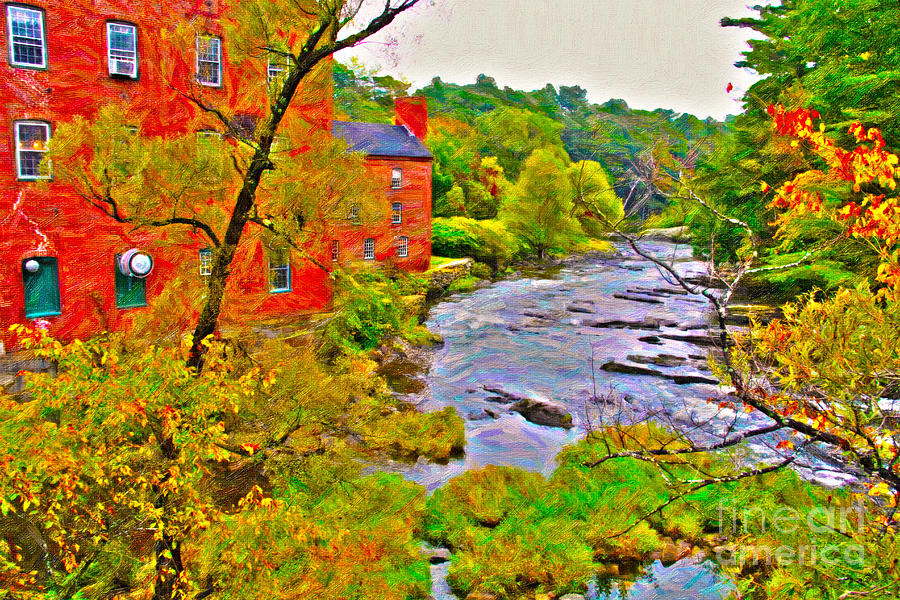 Stream Photograph - New England Stream in Fall by Jack Schultz