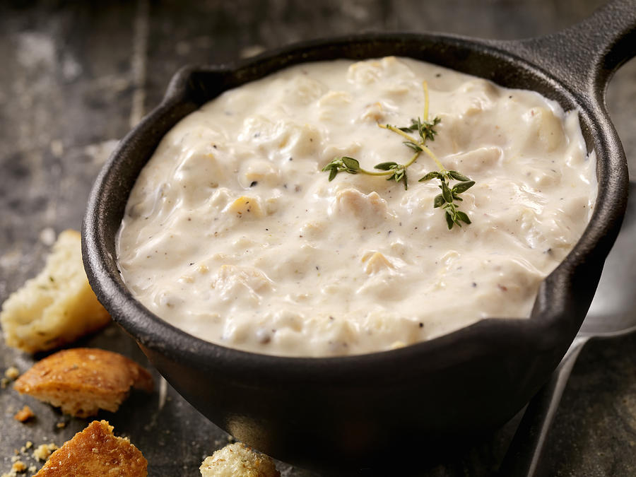 New England Style Clam Chowder Photograph by LauriPatterson