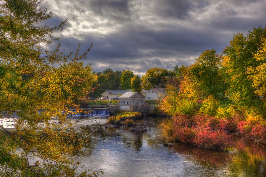 Rural Scene Photograph - New England Town in Autumn by Joann Vitali