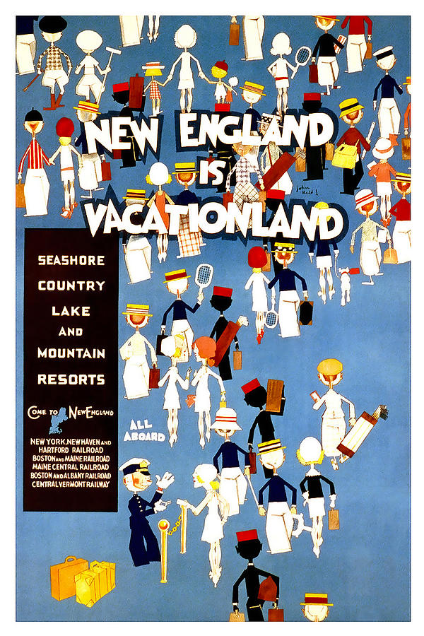 New England Vacationland Mixed Media by David Wagner
