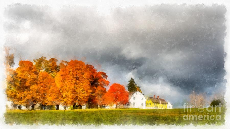 New England Village Photograph by Edward Fielding