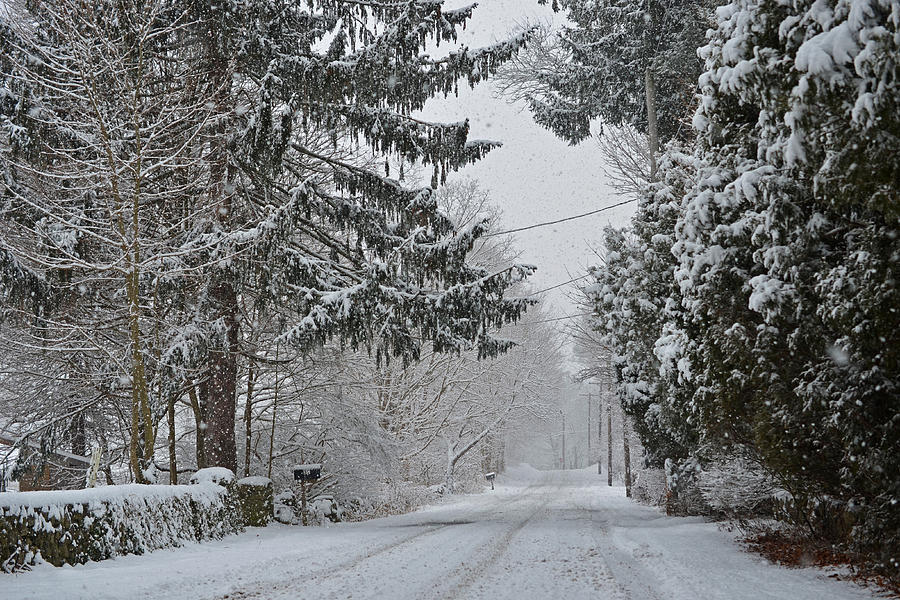 New England Winter Street Photograph by Toby McGuire