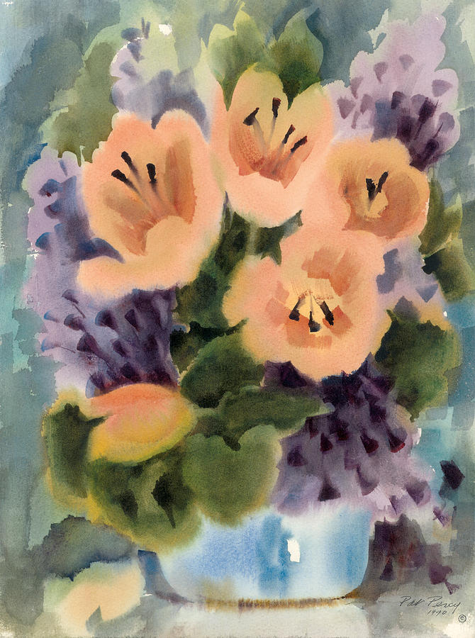 Flower Painting - New Flowers by Pat Percy