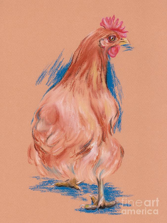 New Hampshire Red Hen Pastel by MM Anderson