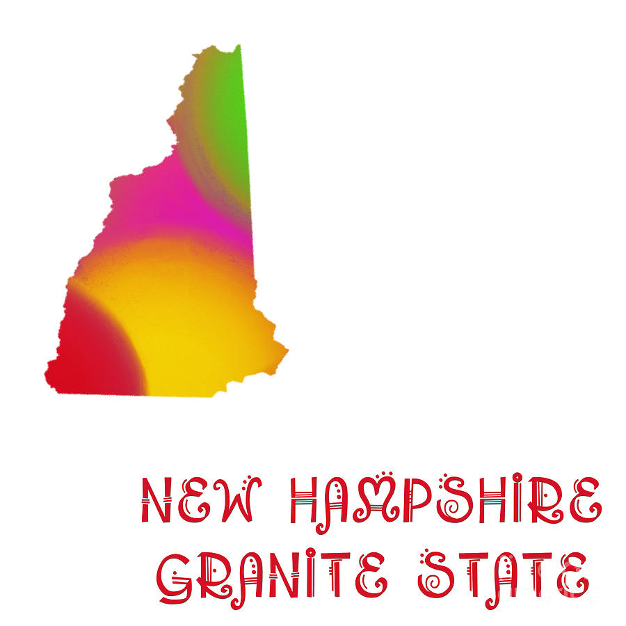 New Hampshire State Map Collection 2 Digital Art by Andee Design New Hampshire State Map Collection 2 Digital Art by Andee Design
