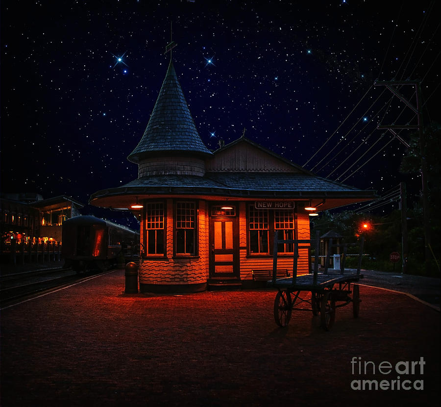 New Hope and Ivyland under the Stars Photograph by Debra Fedchin