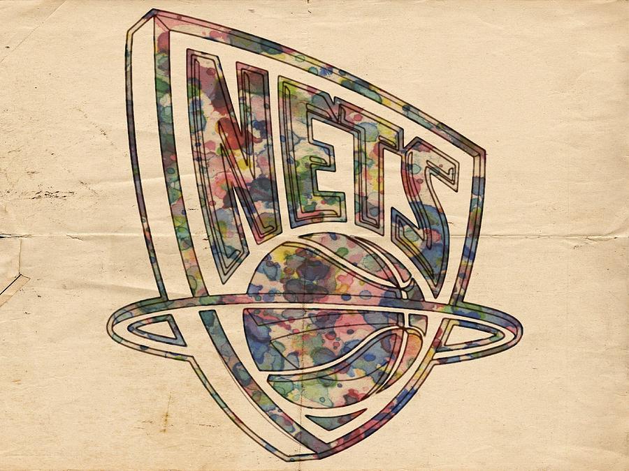 New Jersey Nets Retro Poster Painting by Florian Rodarte