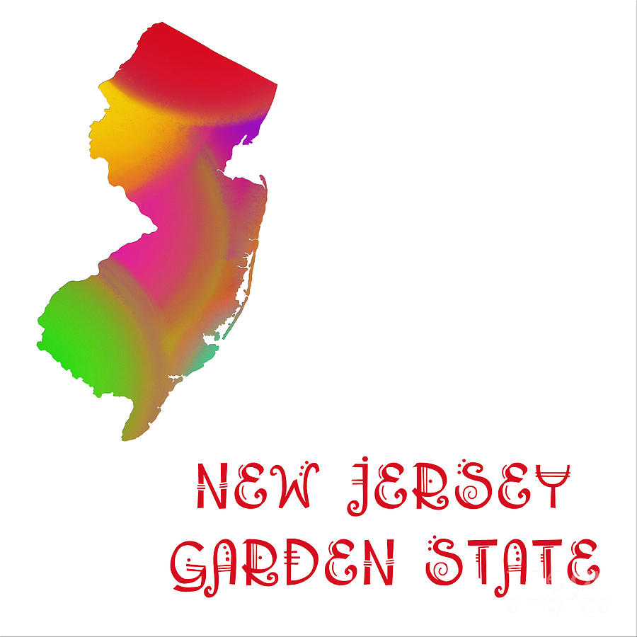 New Jersey State Map Collection 2 Digital Art by Andee Design