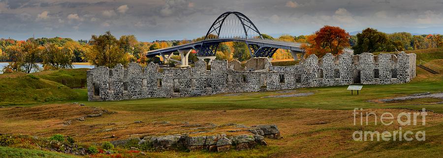 New Lake Champlain Bridge Over Fort Crown Point Photograph by Adam Jewell