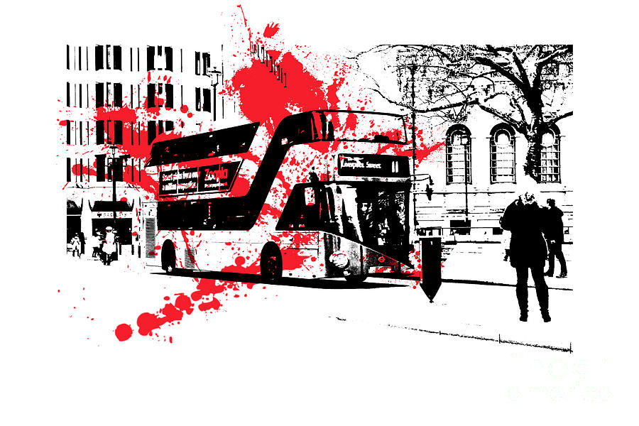 New London Bus Digital Art by Roger Lighterness