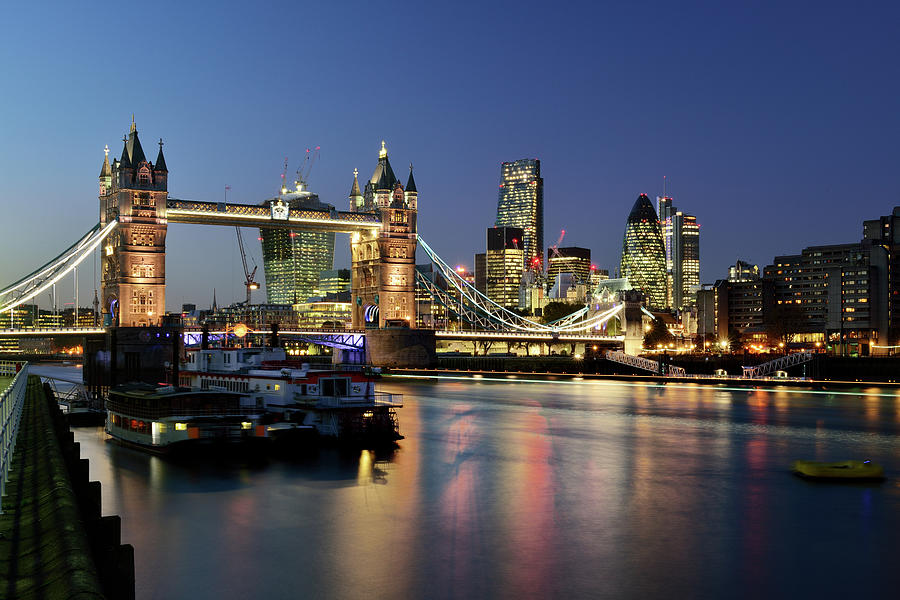 New London Skyline At Twilight Photograph by Vladimir Zakharov