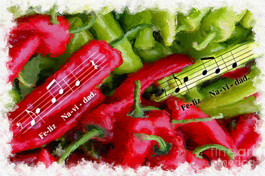 Music Digital Art - New Mexico Christmas by Lon Chaffin