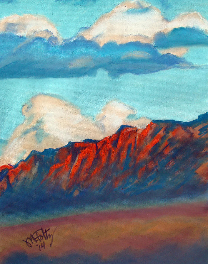 New Mexico Cliffs Pastel by Michael Foltz
