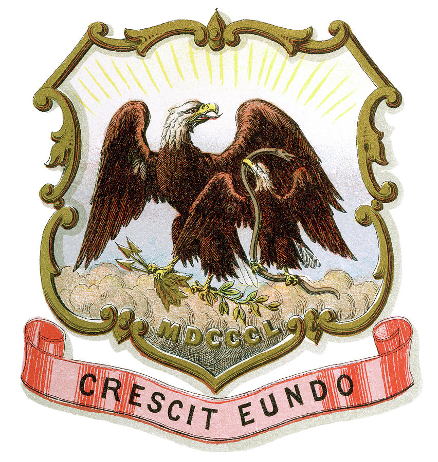 1876 Painting - New Mexico Coat Of Arms by Granger 1876 Painting - New Mexico Coat Of Arms by Granger