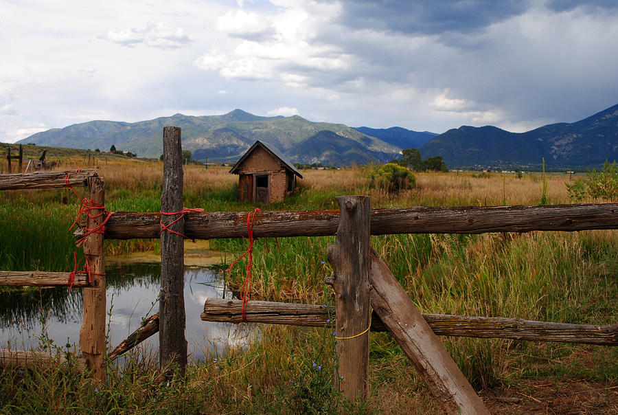 New Mexico Fence Photograph by Glory Ann Penington