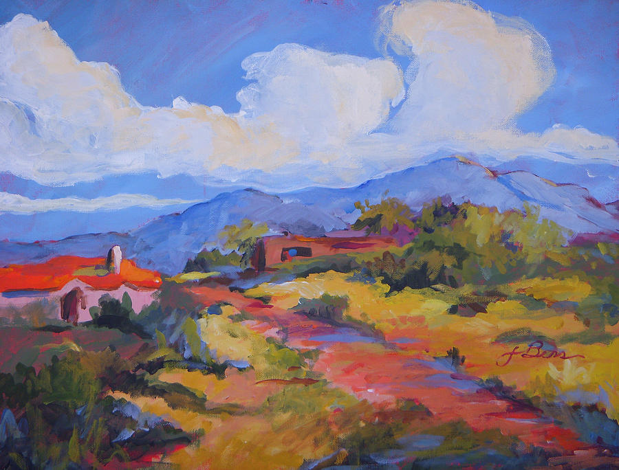 New Mexico Landscape Painting - New Mexico Mountain View by Judy Bess