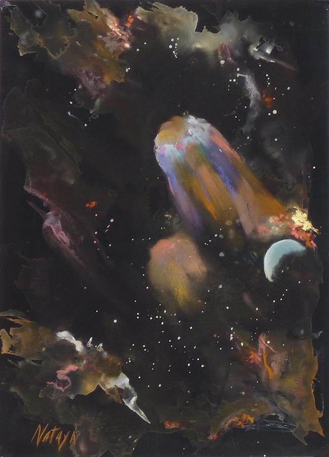 New Moon Nebula Pastel by Nataya Crow