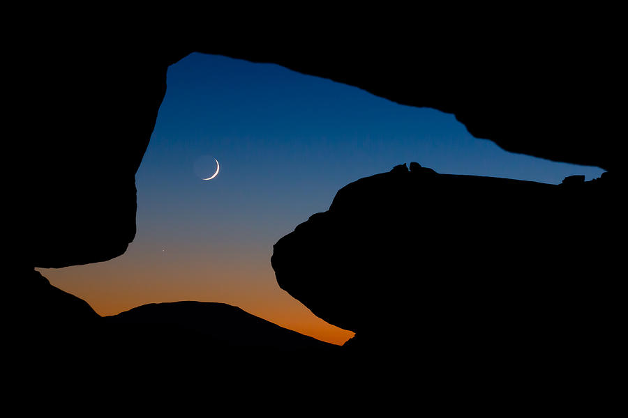 New Moon Over Navajo Mountain Photograph by Allen Lefever - Fine Art ...