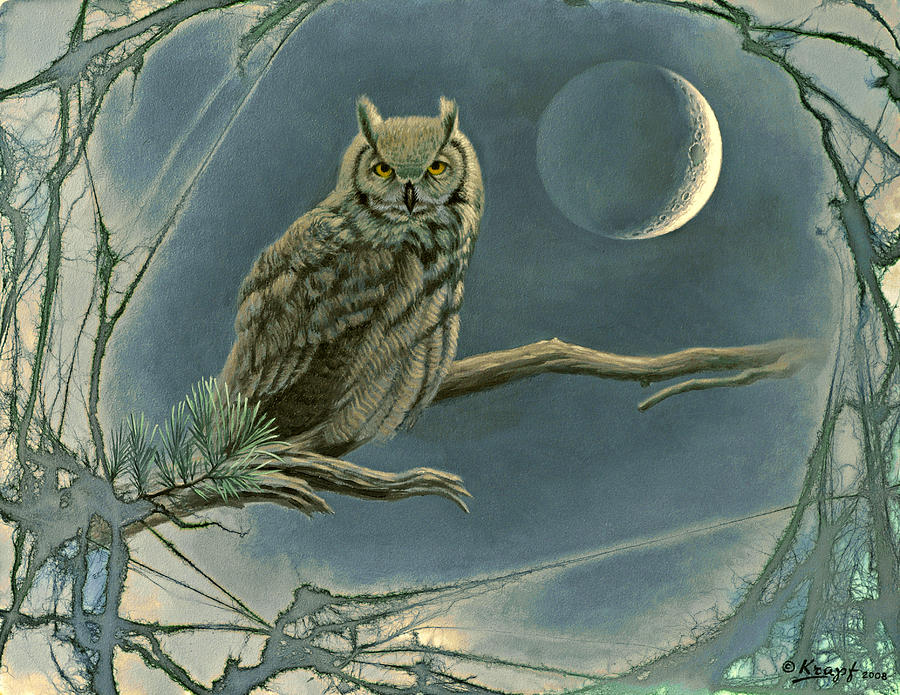 Wildlife Painting - New Moon   by Paul Krapf