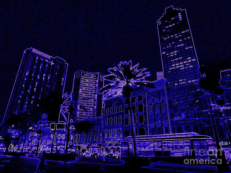 New Orleans Photograph - New Orleans Neon And All Those Blues by Michael Hoard