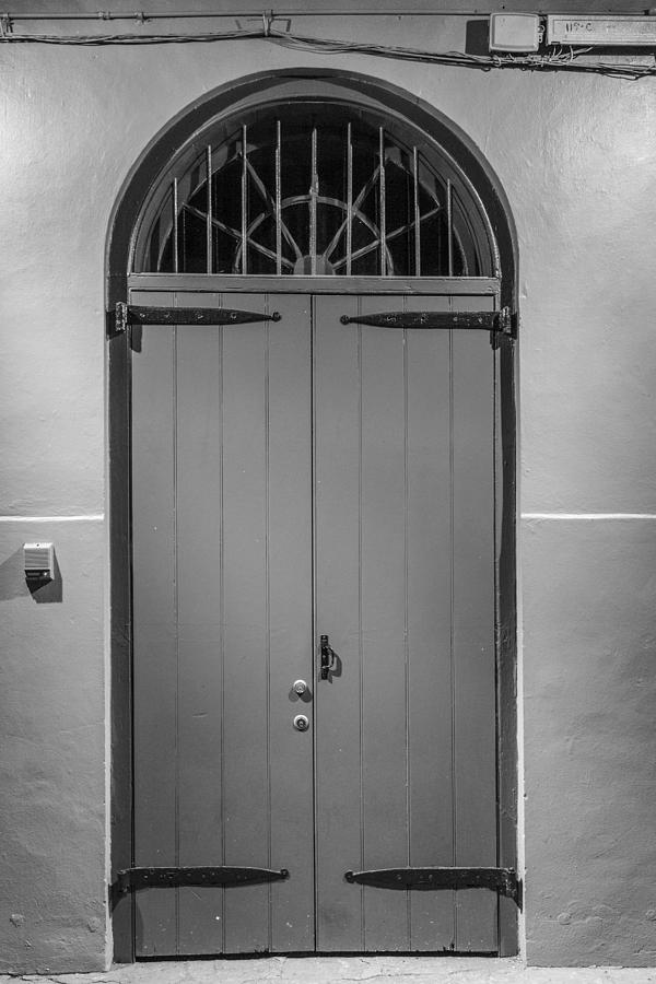 New Orleans Black and White Door  Photograph by John McGraw