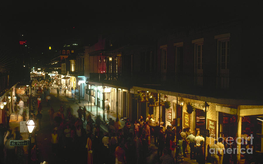 New Orleans: Bourbon Street Photograph by Granger