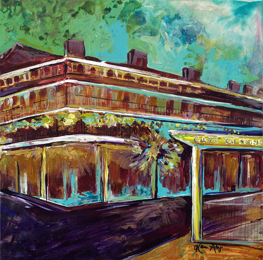 New Orleans Cafe DuMonde Painting by Karen Ahuja