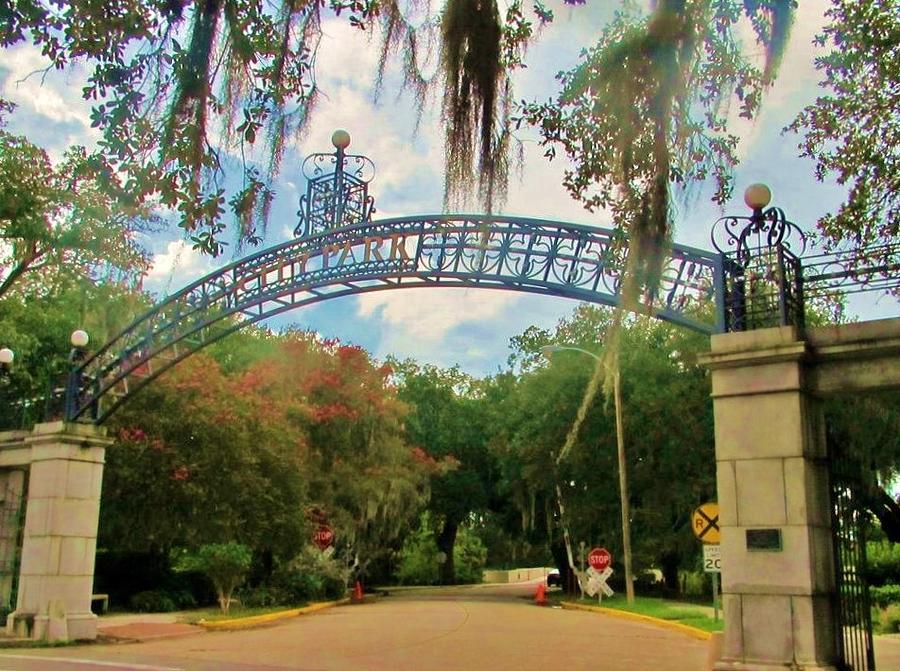 New Orleans City Park - Pizzati Gate Entrance Photograph by Deborah Lacoste