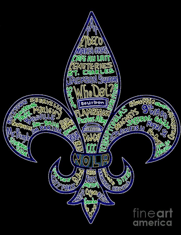 New Orleans Fleur De Lis Digital Art by Joe Noto Fine Art America