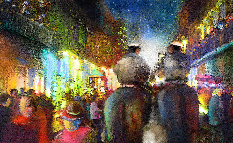 New Orleans Nights 01 Painting by Miki De Goodaboom