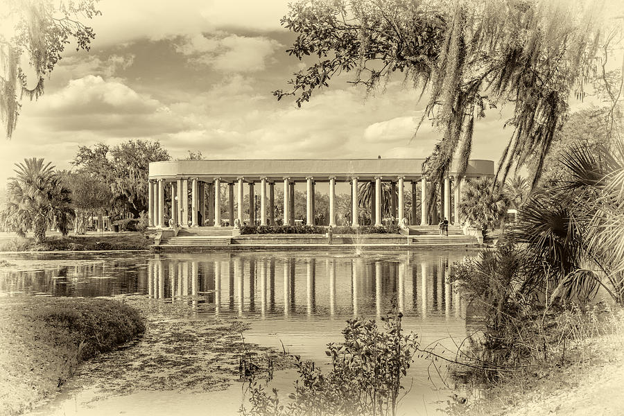 Nature Photograph - New Orleans Peristyle sepia by Steve Harrington