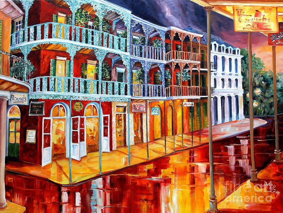 New Orleans Reflections In Red Painting By Diane Millsap