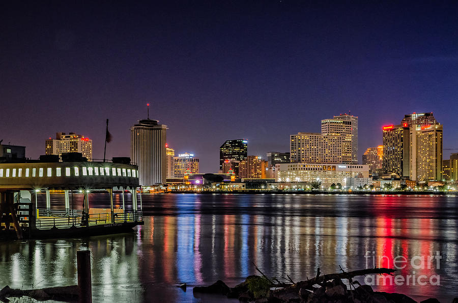 New Orleans Reflects on a Summer Night Photograph by Kathleen K Parker