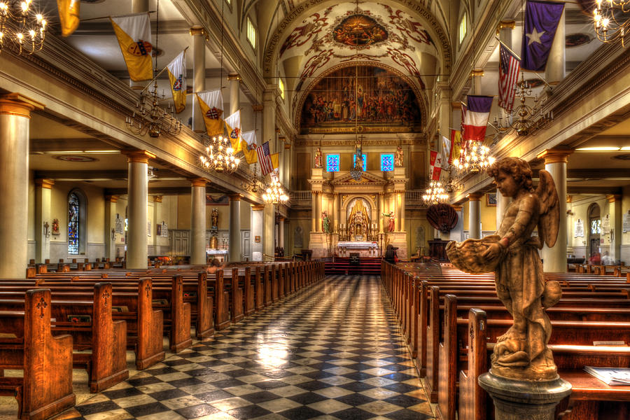 New Orleans Photograph - New Orleans Saint Louis Cathedral Interior by Greg and Chrystal Mimbs