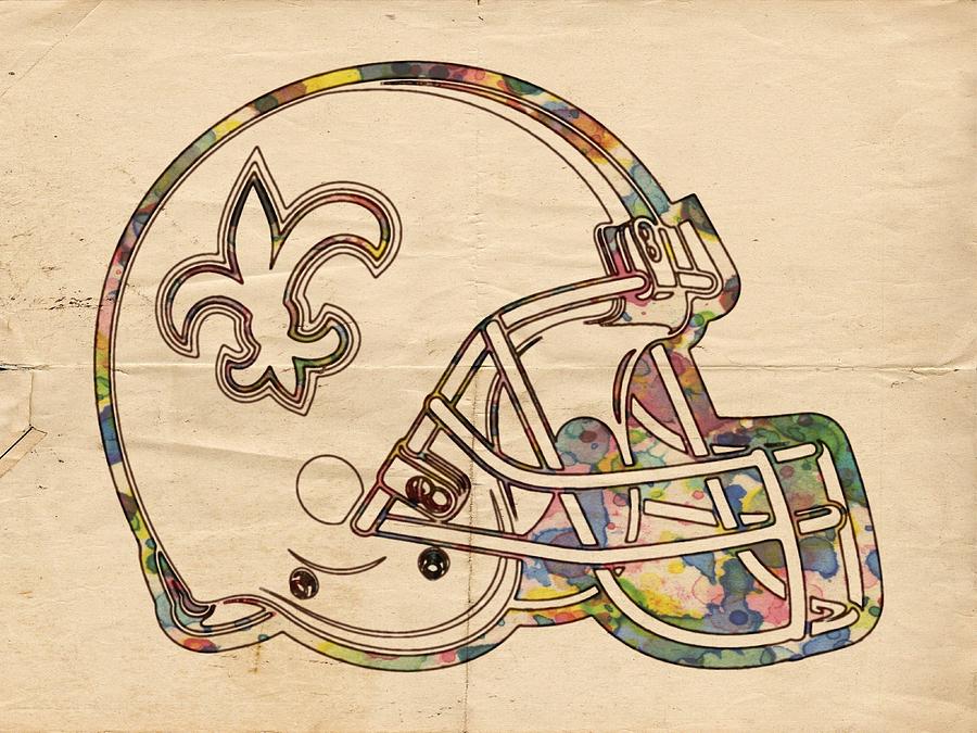 New Orleans Saints Logo Vintage Painting by Florian Rodarte - Fine Art  America