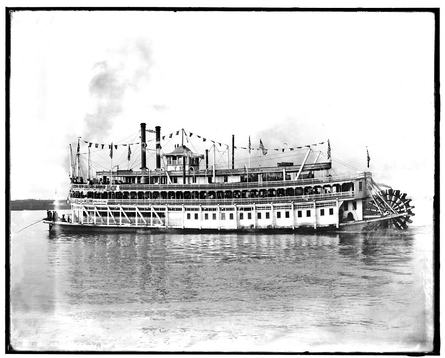 New Orleans Photograph - New Orleans  Steamship 1910 by Bill Cannon