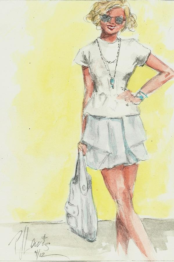 New Outfit Drawing by PJ Lewis